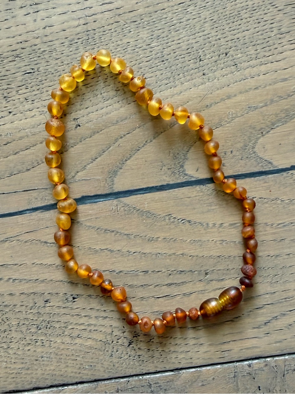CanyonLeaf 11” Baltic Amber Baby Teething Necklace Honey Cognac